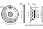 KENWOOD KFC-PS1797 – Enceintes coaxiales 17 cm, 2 voies – 350W Max – 100W RMS – 4Ω KENWOOD