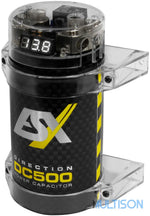 ESX DC500 - Condensateur 0.5 Farad avec Bloc de Distribution ESX