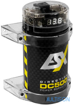 ESX DC500 - Condensateur 0.5 Farad avec Bloc de Distribution ESX