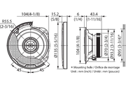 KENWOOD KFC-PS1097 – Enceintes coaxiales 10 cm, 2 voies – 240W Max – 50W RMS – 4Ω KENWOOD