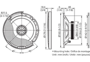 KENWOOD KFC-PS1797 – Enceintes coaxiales 17 cm, 2 voies – 350W Max – 100W RMS – 4Ω KENWOOD