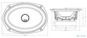 MTX TX669C – Haut-Parleurs Coaxiaux 2 Voies 16x23cm 4Ω 835 Watts MTX