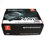 PHOENIX GOLD Z880 – Caisson de basses actif ultra-compact 20 cm 80 W RMS aluminium Phoenix Gold