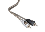 ROCKFORD RFI-3 – Câble RCA double blindage – 2 x 1 m – OFC – Connecteurs plaqués platine Rockford